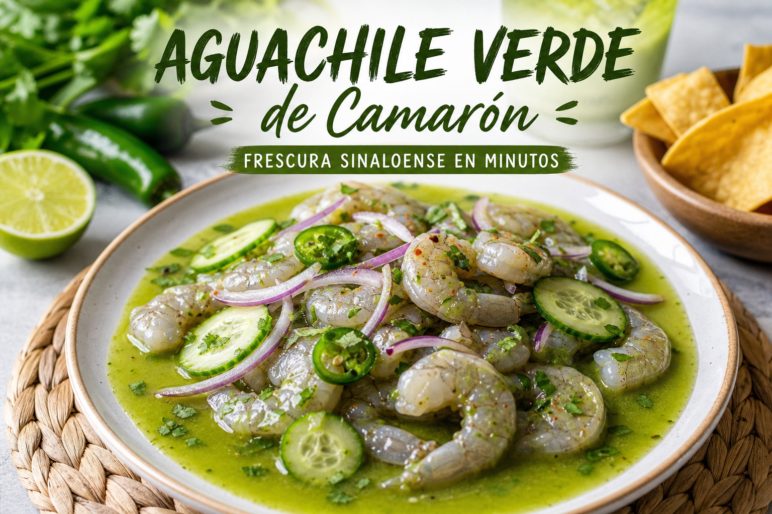 Aguachile Verde de Camarón: Frescura sinaloense en minutos