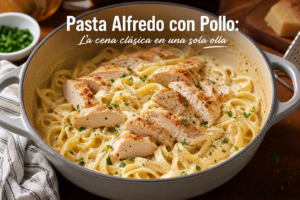Pasta Alfredo con Pollo: La cena clásica en una sola olla