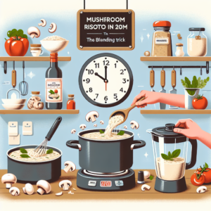 Risotto de Hongos en 20 Minutos: El Truco del Batido
