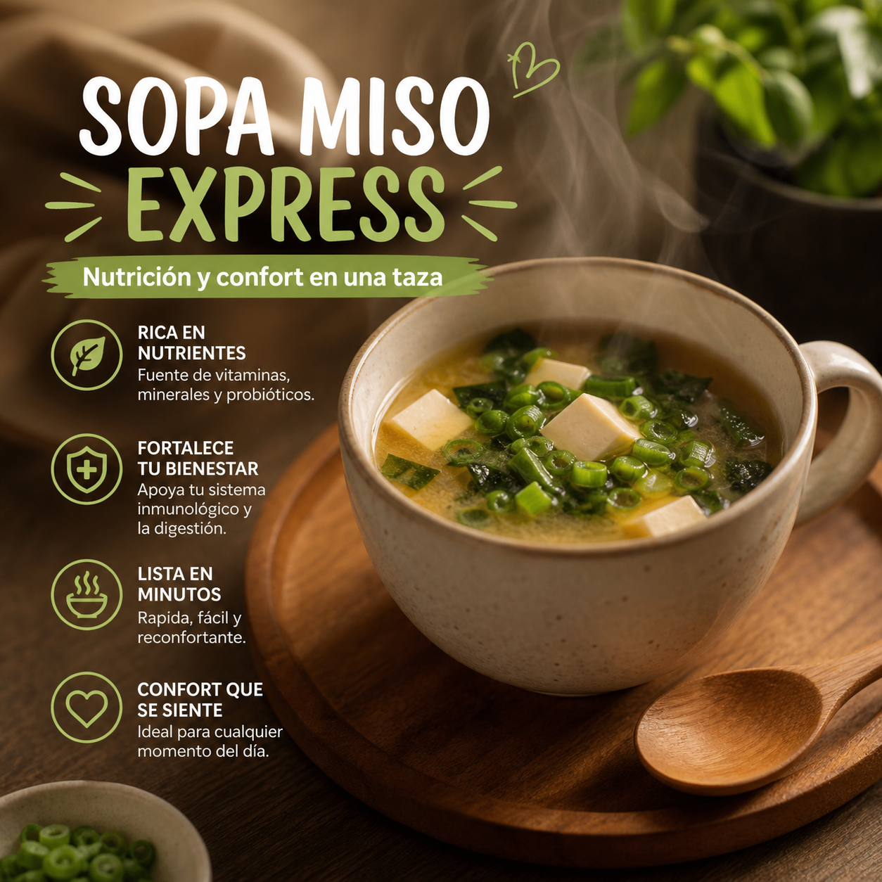 Sopa Miso Express: Nutrición y confort en una taza