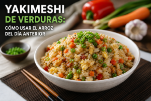 Yakimeshi de Verduras: Cómo usar el arroz del día anterior