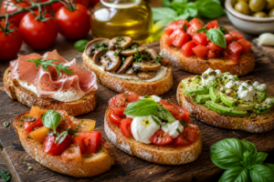 Bruschettas Variadas: El aperitivo italiano definitivo