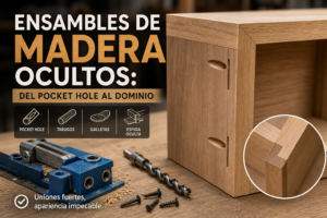 Ensambles de madera ocultos: Del Pocket Hole al Dominio