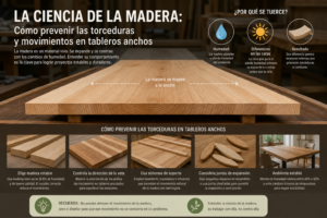 La ciencia de la madera: Cómo prevenir las torceduras y movimientos en tableros anchos