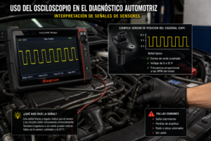 Uso del osciloscopio en el diagnóstico automotriz: Interpretación de señales de sensores
