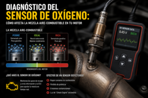 Diagnóstico del sensor de oxígeno: Cómo afecta la mezcla aire-combustible en tu motor