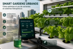 Smart Gardens urbanos: Cómo optimizar el uso de nutrientes en sistemas hidropónicos