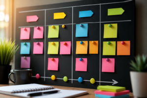 Organización de proyectos personales con tableros Kanban y flujos ágiles